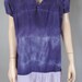 Summer Hand-dyed Tunic,Dress,Upcycled Clothing,Recycled,Violet,Cotton, XXL