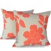 SALE ITEM - Tossed Peony Indoor / Outdoor Pillow Cover - Set of 2