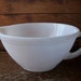 Federal Glass White Batter Bowl with Handle and Pouring Spout Vintage 1940-50s