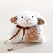 Little bunny, Miniature bunny rabbit handmade with a heart in a gift box, Cute bunny, White Rabbit, Heart