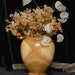 Wooden Vase for Silk or Dried Flower Arrangements - 4.5" tall X 4" diameter