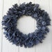 Blue Burlap Wreath rustic shabby chic