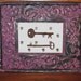 Metal Framed Antique Skeleton Keys Tin Ceiling Tile Upcycled
