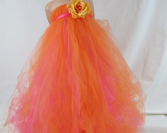 Fall colored Tutu Flower girl dress by TheCreatorsTouch on Etsy