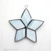 Star ornament soft pastel blue stained glass 99M