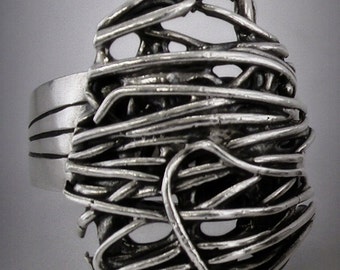 bague en argent sterling vieilli