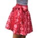 Red Skirt - Tribal Mini Skirt with sash belt - Ready to Ship