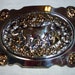 Vintage Lacy Western Cowgirl Belt Buckle with Horse