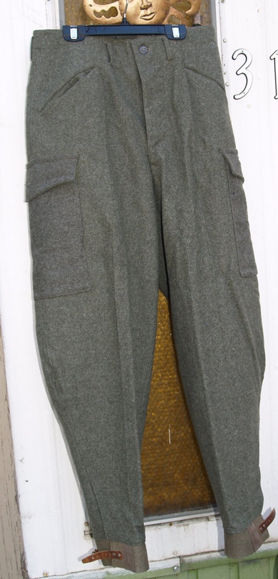 Swedish Wool Military Combat Pants 1940's