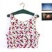 STUPID SALE birds, retro pop 70s crop tank