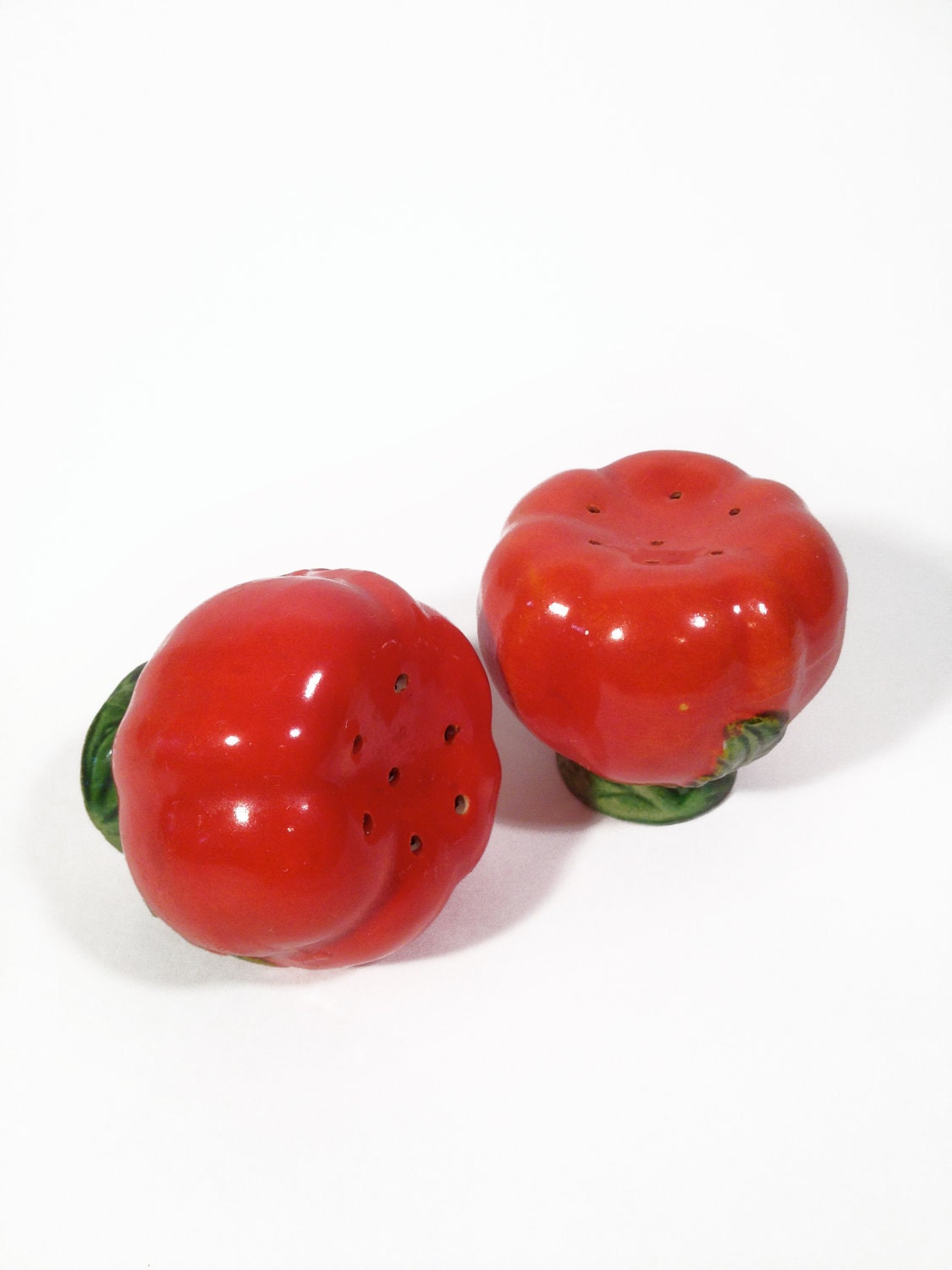Vintage Tomato Salt and Pepper Shakers from Japan