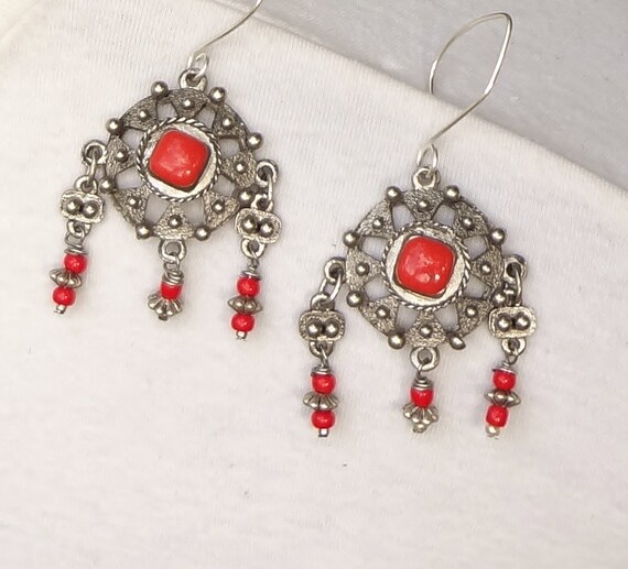 Items similar to Great gift. Boho earrings from vintage Moroccan ...