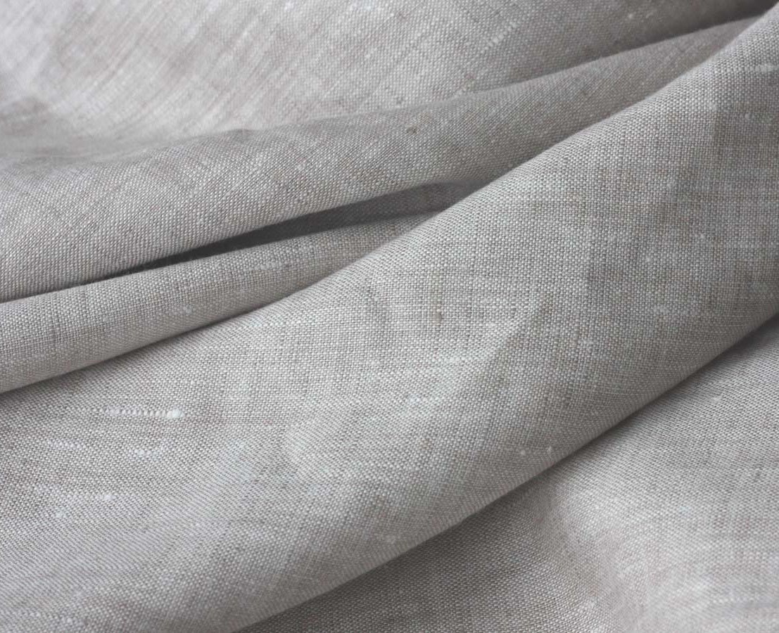 Linen fabric 59x39 Natural light grey