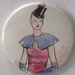 Vintage Illustration Pocket Mirror