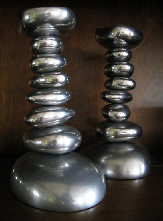 mid century danish modern candle holders Michael Aram