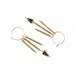 Triangle Spiked Fringe Earrings / 14k gold fill hoops with brass tube drops & smokey quartz triangles - "These Are Dark Matters"