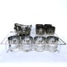 Vintage Ombre Glasses Raised Scroll Barware Mad Men Era Ice Bucket Serving Tray Holllywood Regency Home Decor Eclectic