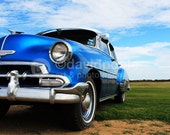Vintage 1952 Blue Chevy. Photography Print 8x10 Fine Art Texas Landscape Vintage 1952 Blue Chevy. Photography Print 8x10 Fine Art Texas Landscape