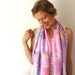 Purple Silk Scarf - Lupines- Pink and Purple Scarf - Hand Painted Silk Scarf - Spring Fashion