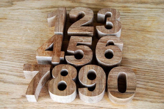 Items similar to REDUCED Wooden Toy Chunky Numbers - Set on Etsy