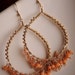 Large Gold Hoop Earrings w/ Coral fringe