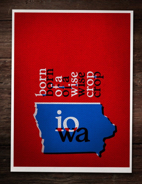 Items similar to Iowa Poster on Etsy