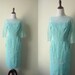 60s Party Dress, Vintage Sylvia Ann Blue Lace Wiggle Dress, New Old Stock
