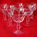 1950s Fostoria Glass Crystal Dessert Champagne Sherbet Stemmed Glasses Set of 6