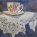 Tea Art Fine China Watercolour Teacup Print Home Decor