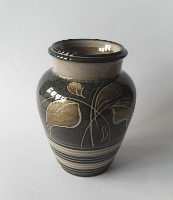 Vintage Denby Pottery Stoneware Vase c 1970/80's