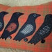 Black Birds on Red Plaid Pillow Slipcover