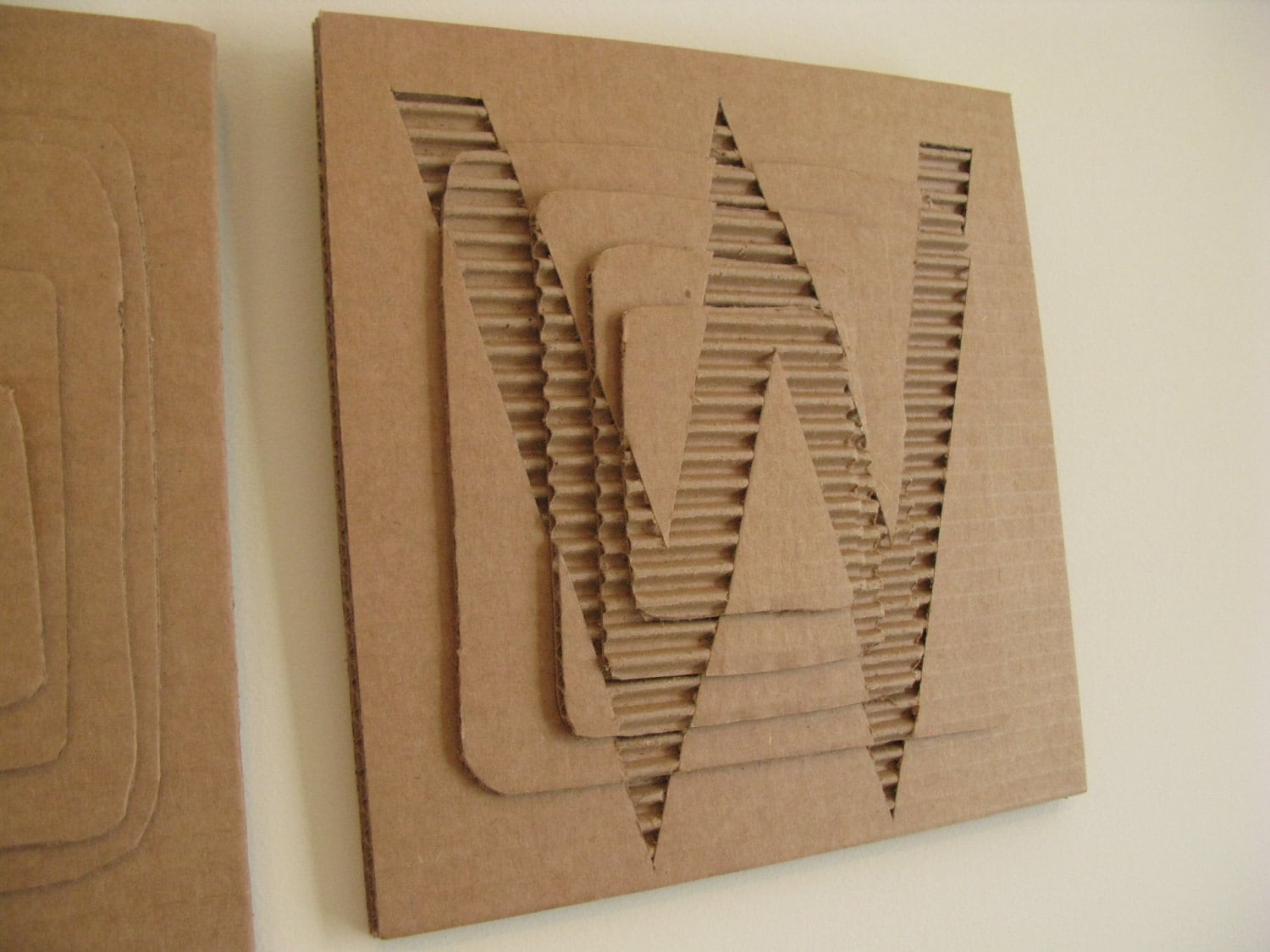 Layered Cardboard Letters