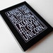 Fridge Magnet with Unicorn Quote in Black and White Subway Art