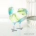 Esme - Retro Vintage Blue Aqua and Green Botanical Wedding Cake Topper Love Bird, Soft Sculpture Textile Decor, Baby Nursery, Tropical Beach