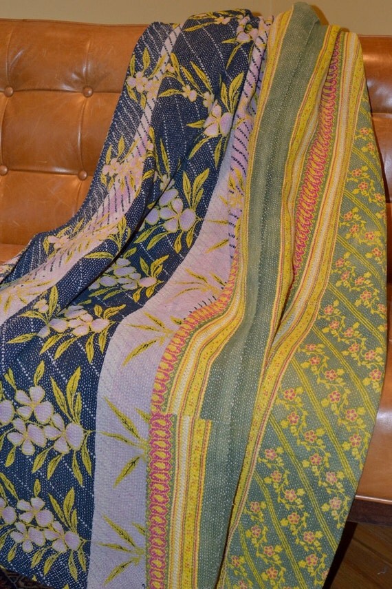 Vintage Kantha Quilt by 6of7 on Etsy