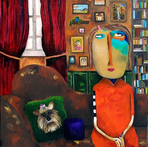 Items similar to Colorful, whimsical, illustrative wall art print from