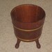 Large Vintage 3 Leg Wood Barrel Planter Pail Bucket