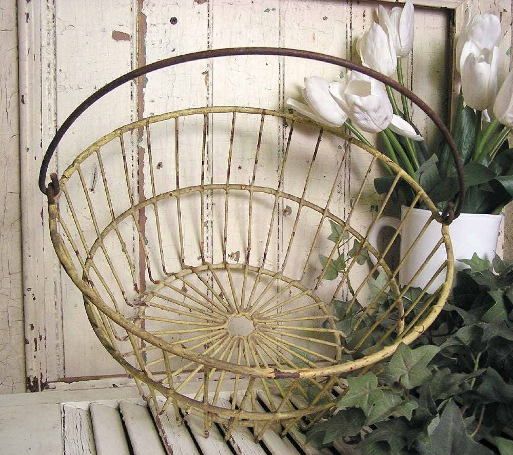 wire egg basket antique wire basket flower basket