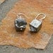 Tiny Fool's gold earrings - Pyrite & Sterling silver