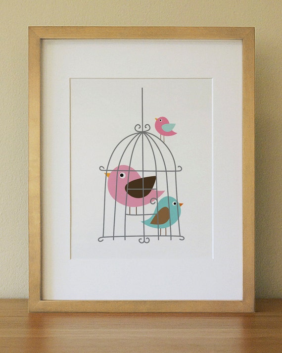 Items similar to Bird . Baby Nursery Wall Art . Children Wall Art on Etsy