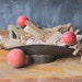 Vintage String Scraps Remnants Wooden Holders