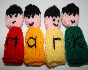 Personalised Finger Puppets 'Mark'.