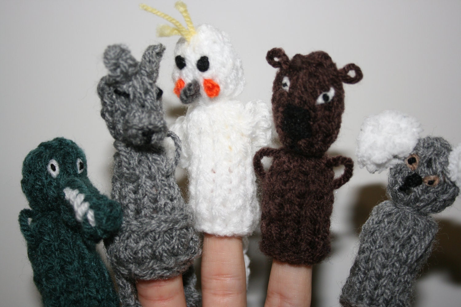 Native Australian Animal Finger Puppets.