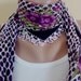 cheesecloth, beaded lace, purple shawl,stylish accessory,thin scarf.