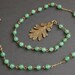 Aventurine Witches'/Witch's Ladder/Druid's Ladder/Prayer Beads/Necklace. Pagan, Druid, Wicca.