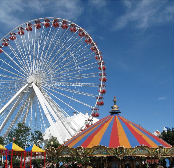 Ferris Wheel Navy Pier Chicago North Shore Fine Art