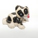 Miniature Dog Whistle, black and white stoneware ceramic sculpture, original and hand made