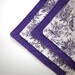 Purple and White Reusable Sandwich Wraps / Travel Placemat Cloth Napkin