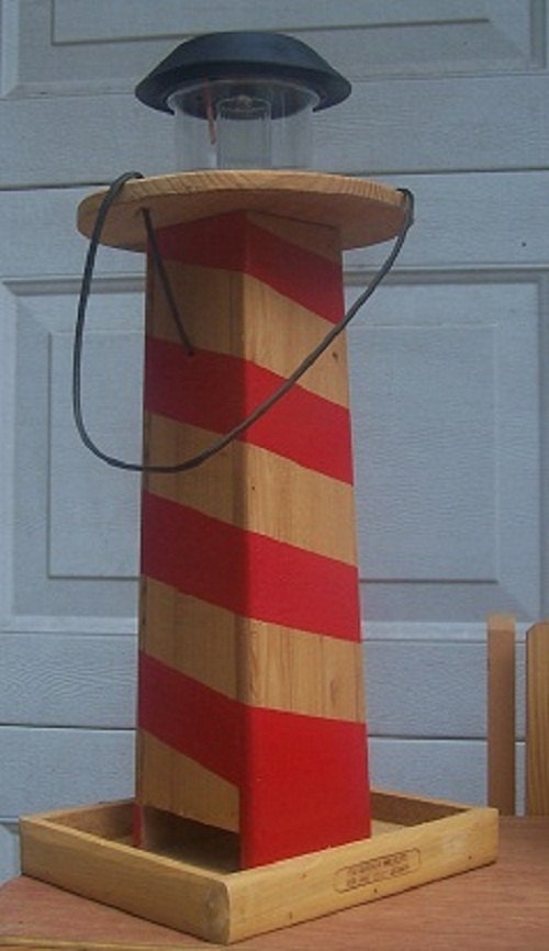 Solar Lighthouse Bird feeder