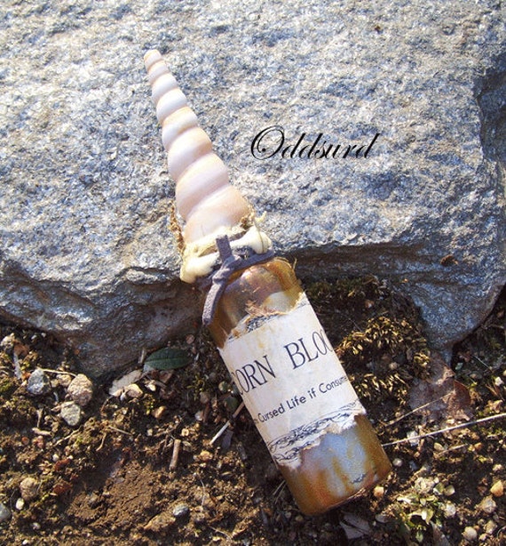 Items similar to UNICORN HORN Potion BOTTLE Magic Fantasy of